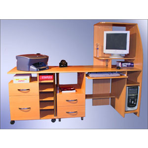 Computer Desk With Printer File Organizer Desk#1-PF-1 (VF)