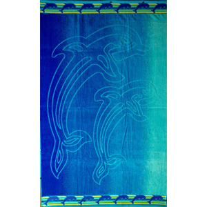 Egyptian Cotton Beach Towel - Dolphins-New (RPTFS)