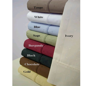 Egyptian Cotton Sheet Set With Woven Dots (RPT)