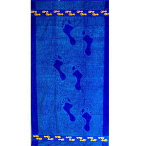 Egyptian Cotton Beach Towel - Foot-Print (RPTFS)