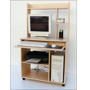 Computer Desk On Rolls With Hutch G-1 (VF)
