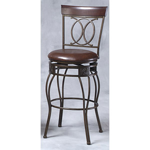 O and X Back Bar Stool 02565MTL(LNFS)