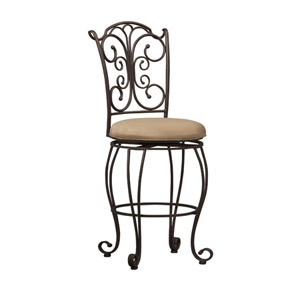 Gathered Back Counter Stool 24 In. 02790MTL(LNFS)