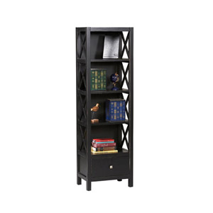 Anna Collection Tall Narrow 5 Shelf Bookcase 86102C124-AB-KD