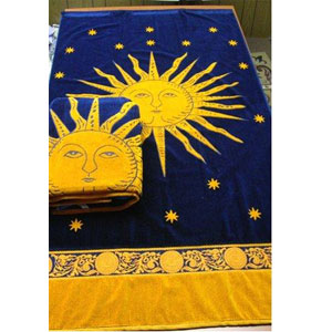 Egyptian Cotton Beach Towel Navy-Sun (RPTFS)