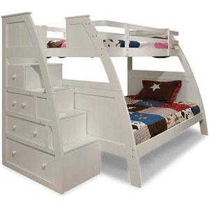 Overland Twin/Full Bunk Bed with Stairs 31150357(WFS)