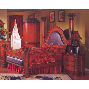 Bedroom Set In Cherry Finish R78_ (DS)