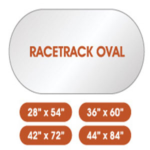 Racetrack Oval Glass Top (SC)