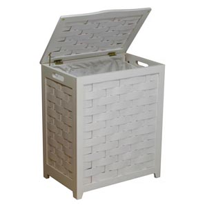 White Wood Hamper RHV0103W (OD)(Free Shipping)