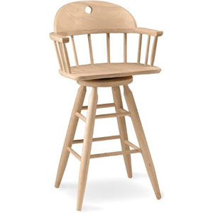 Unfinished Patriot Swivel Stool S-1353 (IC)