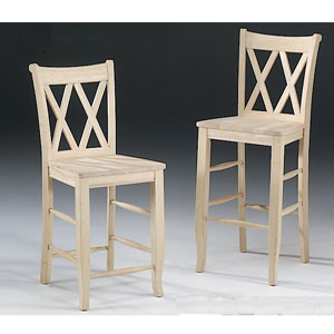 Unfinished Double X-Back Stool S-20_(IC)