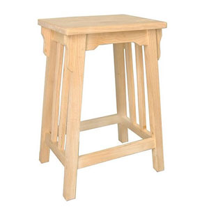 Unfinished 24 In. Mission Counter Stool S-324 (IC)