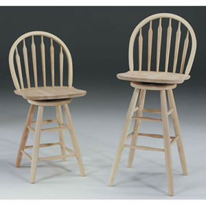 Unfinished Windsor Arrowback Swivel Stool S-61_(IC)