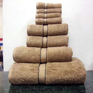 8PC. Set Tan-Beige Egyptian Cotton Towels ed8pc (RPT)