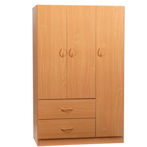 3-Door And 2-Jumbo Drawer Wardrobe W337_(WP)