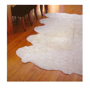 Curly Zealamb Rug (BW)